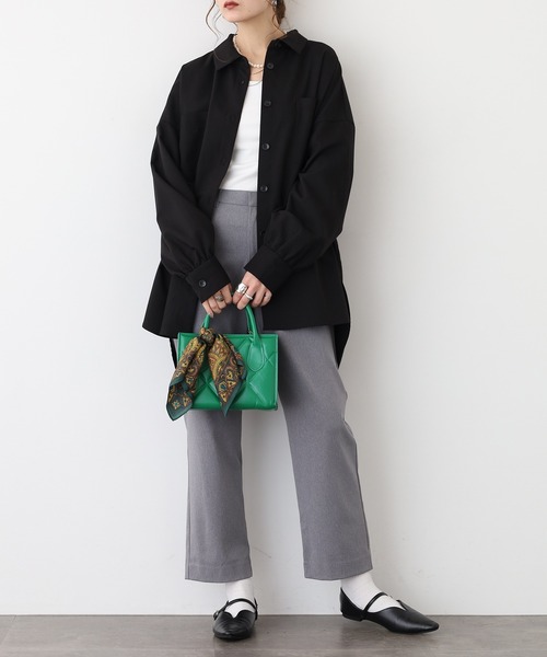 EGLANTINE(エグランティーヌ)の「EGLANTINE モックラッシュパンツ 日本製(その他パンツ・レディース・ブラック/キャメル/グレー・40)」の11枚目の写真