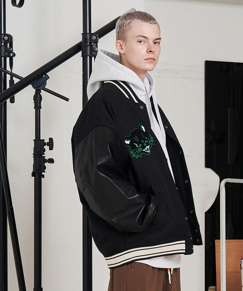 なはま@週末明けに評価します ; _ ;様☆希少★Courreges スタジャン セール】【UNISEX】NEKOMATA STADIUM JACKET/ネコマタスタジャン