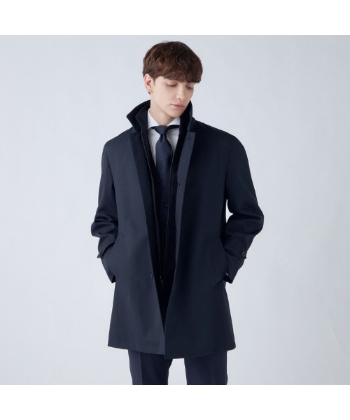 セール】レイヤードスタンドカラーコート/WATERPROOF（ステンカラー