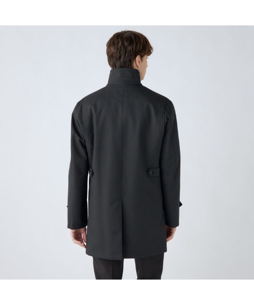 SUIT SELECT(スーツセレクト)の「レイヤードスタンドカラーコート/WATERPROOF(ステンカラーコート・メンズ・グレー・SMALL/MEDIUM/LARGE/X-LARGE/XX-LARGE)」の8枚目の写真