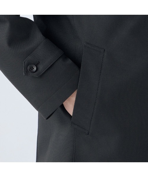 SUIT SELECT(スーツセレクト)の「レイヤードスタンドカラーコート/WATERPROOF(ステンカラーコート・メンズ・グレー・SMALL/MEDIUM/LARGE/X-LARGE/XX-LARGE)」の11枚目の写真