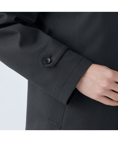 SUIT SELECT(スーツセレクト)の「レイヤードスタンドカラーコート/WATERPROOF(ステンカラーコート・メンズ・グレー・SMALL/MEDIUM/LARGE/X-LARGE/XX-LARGE)」の12枚目の写真