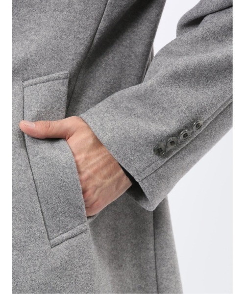 TAKA-Q(タカキュー)の「【ストレッチ メルトン】タカキュー チェスターコート(チェスターコート・メンズ・グレー系その他2/ネイビー・MEDIUM/LARGE/X-LARGE/3L)」の10枚目の写真