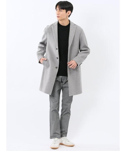TAKA-Q(タカキュー)の「【ストレッチ メルトン】タカキュー チェスターコート(チェスターコート・メンズ・グレー系その他2/ネイビー・MEDIUM/LARGE/X-LARGE/3L)」の14枚目の写真