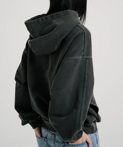 NO NEED(ノーニード)の「【PUNCHLINE】Big Pocket Pigment Hoodie/JJHD9162(スウェット・メンズ・ブラック/ベージュ/パープル/ダークグレー・L/M)」の12枚目の写真