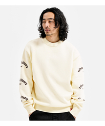 EX GOTHIC LOGO SWEATER IVORY