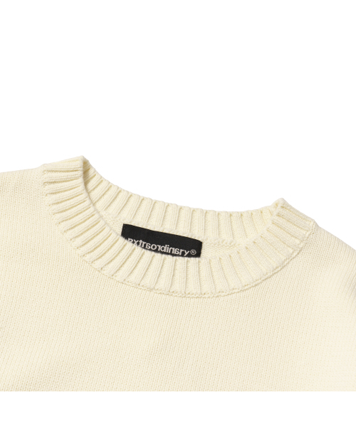 EXTRAORDINARY(エクストラオーディナリー)の「EX GOTHIC LOGO SWEATER IVORY(ニット/セーター・メンズ・その他・LARGE/X-LARGE/MEDIUM)」の4枚目の写真