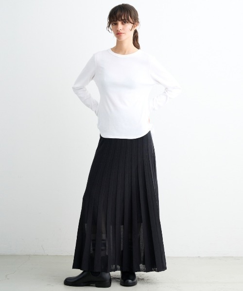 three dots(スリードッツ)の「ボーイズアレックス 長袖(Tシャツ/カットソー・レディース・キャメル・SMALL/MEDIUM)」の8枚目の写真