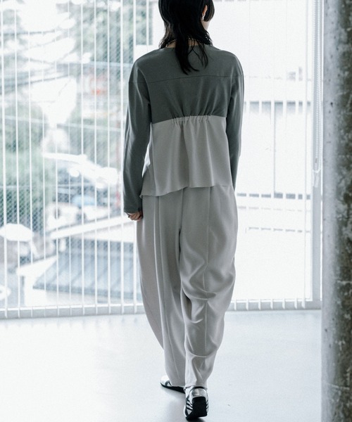 MARECHAL TERRE(マルシャルテル)の「ドッキングプルオーバー(Tシャツ/カットソー・レディース・ブラック/グレー/サンドベージュ/ラベンダー・MEDIUM)」の12枚目の写真