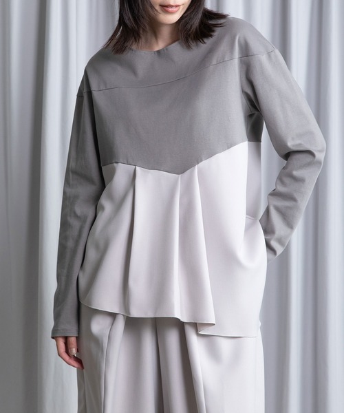 MARECHAL TERRE(マルシャルテル)の「ドッキングプルオーバー(Tシャツ/カットソー・レディース・ブラック/グレー/サンドベージュ/ラベンダー・MEDIUM)」の13枚目の写真
