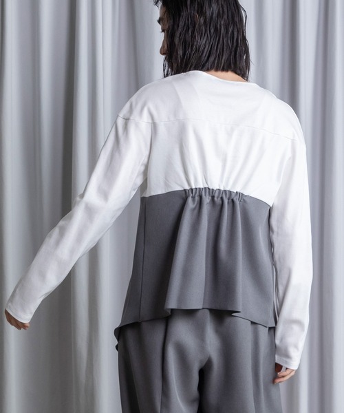 MARECHAL TERRE(マルシャルテル)の「ドッキングプルオーバー(Tシャツ/カットソー・レディース・ブラック/グレー/サンドベージュ/ラベンダー・MEDIUM)」の20枚目の写真