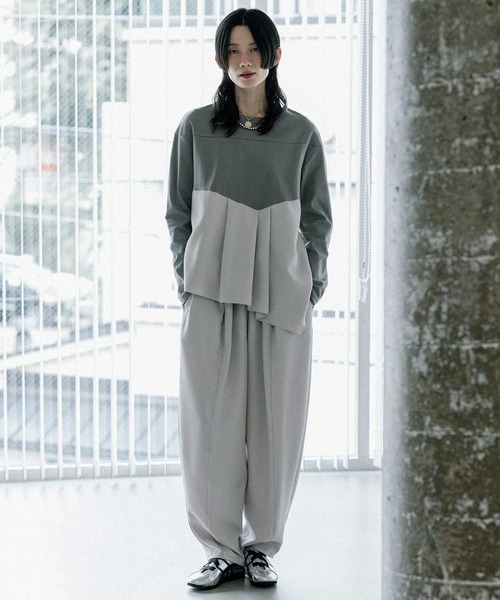 MARECHAL TERRE(マルシャルテル)の「ドッキングプルオーバー(Tシャツ/カットソー・レディース・ブラック/グレー/サンドベージュ/ラベンダー・MEDIUM)」の10枚目の写真