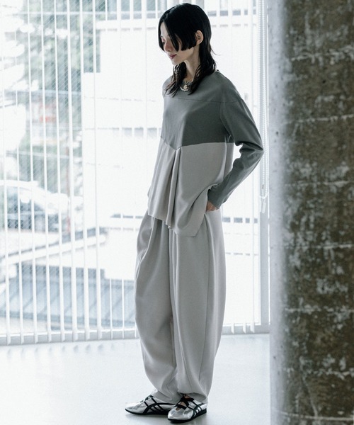 MARECHAL TERRE(マルシャルテル)の「ドッキングプルオーバー(Tシャツ/カットソー・レディース・ブラック/グレー/サンドベージュ/ラベンダー・MEDIUM)」の11枚目の写真