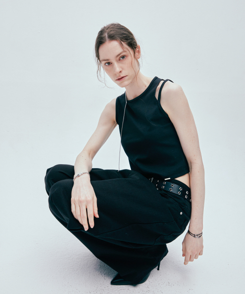 S SY(エスエスワイ)の「ラップハートチェーンスリーブレスブラック(Tシャツ/カットソー・レディース・その他・SMALL/MEDIUM)」の4枚目の写真