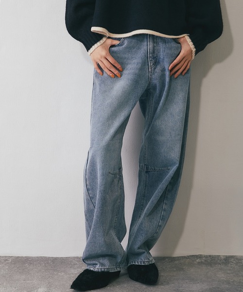 ANOTHER S（アナザーエス）の「コクーンシルエットデニムパンツ（デニムパンツ・レディース・ブルー/ブラック・FREE）」の11枚目の写真