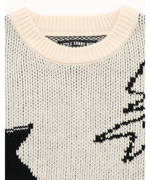 Little sunny bite（リトルサニーバイト）の「《Little Sunny Bite》little sunny bite x Humberto Cruz knit top（ニット/セーター・レディース・ブラック/ピンク・MEDIUM）」の5枚目の写真