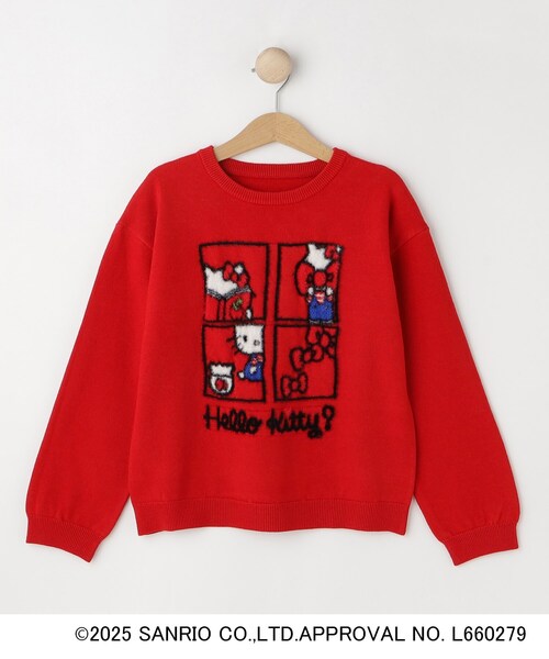 sanrio(산리오)의 「【HELLO KITTY 코라보】스웨트 라이크 니트(니트/스웨터)」|레드계 3