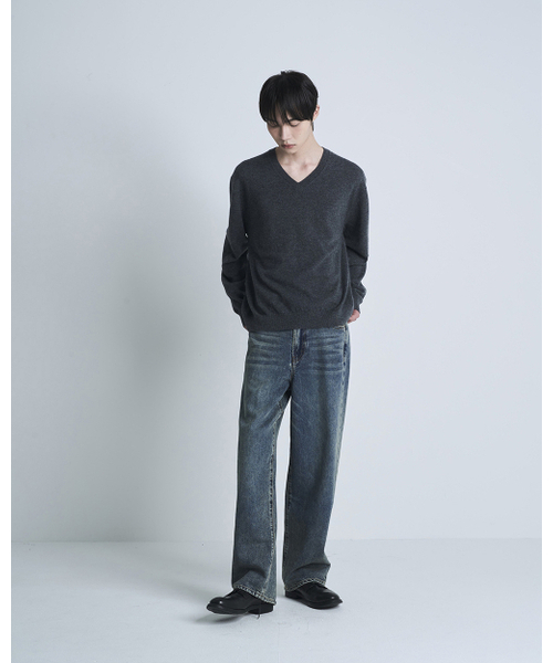 POKER FACE（ポーカーフェイス）の「FARASHA CASHMERE V NECK KNIT CHARCOAL（ニット/セーター・レディース・その他・46/48/50）」の5枚目の写真