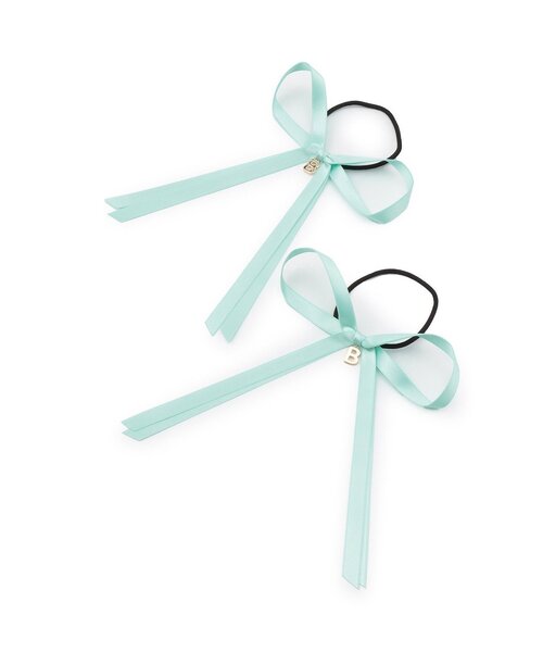 by LOVEiT（バイラビット）の「【卒服】リボンポニー（ヘアゴム・キッズ・ネイビー/ミント/アイボリー・F）」の2枚目の写真