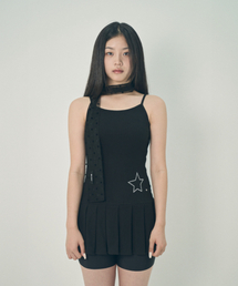 MIHEV（ミヘブ）の「スタードットメッシュスカーフブラック（バンダナ/スカーフ）」