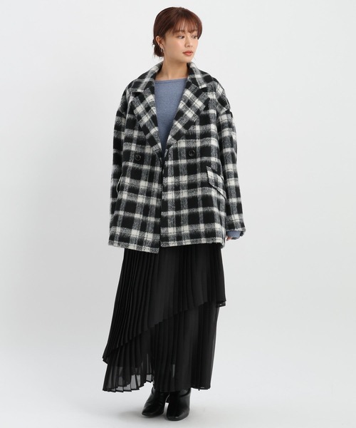 Andemiu（アンデミュウ）の「プリーツティアードスカート632906（スカート・レディース・アイボリー/ブラック/ホワイト/ライトブルー・FREE）」の14枚目の写真