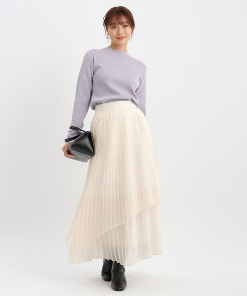 Andemiu（アンデミュウ）の「プリーツティアードスカート632906（スカート・レディース・アイボリー/ブラック/ホワイト/ライトブルー・FREE）」の16枚目の写真