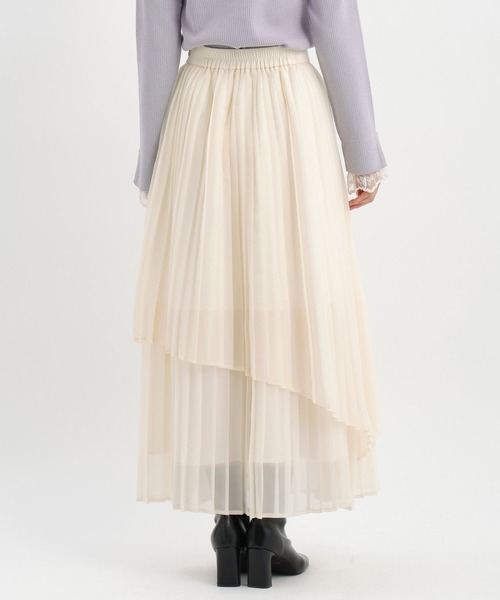 Andemiu（アンデミュウ）の「プリーツティアードスカート632906（スカート・レディース・アイボリー/ブラック/ホワイト/ライトブルー・FREE）」の20枚目の写真