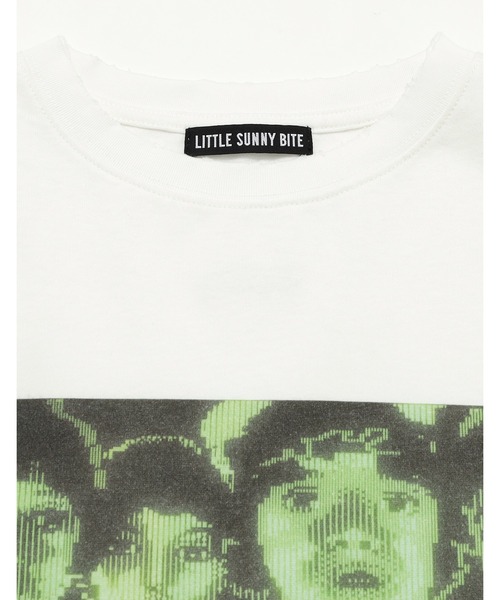 Little sunny bite(リトルサニーバイト)の「★Little sunny bite★stranger things x little sunny bite graphic fake layered long tee(Tシャツ/カットソー・レディース・ピンク/ホワイト/ブラック・MEDIUM/SMALL)」の5枚目の写真