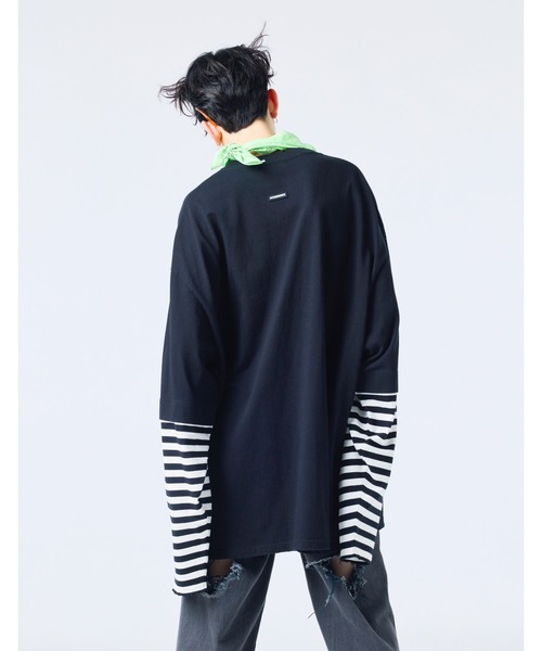 Little sunny bite(リトルサニーバイト)の「★Little sunny bite★stranger things x little sunny bite graphic fake layered long tee(Tシャツ/カットソー・レディース・ピンク/ホワイト/ブラック・MEDIUM/SMALL)」の15枚目の写真