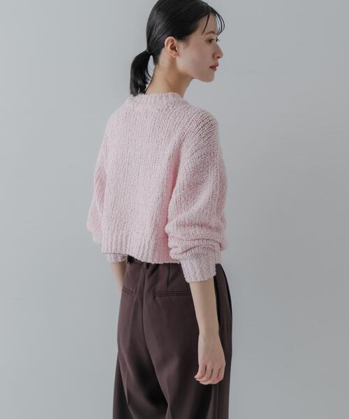 URBAN RESEARCH（アーバンリサーチ）の「バルキーブークレニット（ニット/セーター・レディース・オフホワイト/ブラック系その他/ピンク・FREE）」の19枚目の写真