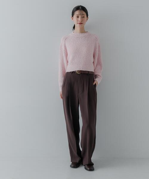 URBAN RESEARCH（アーバンリサーチ）の「バルキーブークレニット（ニット/セーター・レディース・オフホワイト/ブラック系その他/ピンク・FREE）」の20枚目の写真