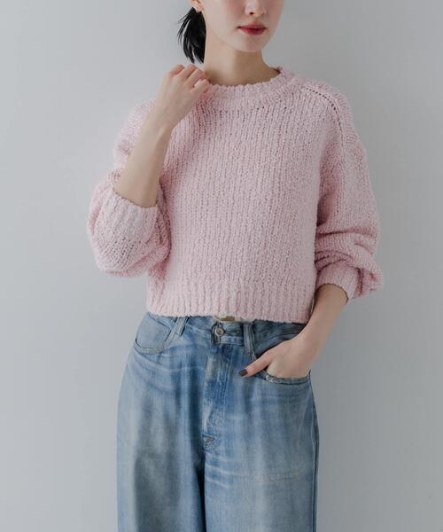 roughlow ブークレショートニット 新品未使用 ピンク 新品タグ付き