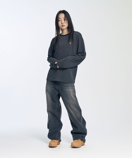 SLOW RECORD HOUSE(スローレコードハウス)の「ストライプロングスリーブ_ブラック(Tシャツ/カットソー・レディース・その他・MEDIUM/LARGE)」の14枚目の写真