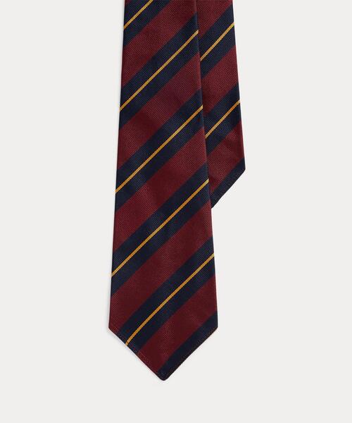 POLO RALPH LAUREN(ポロ ラルフ ローレン)の「ヴィンテージインスパイアード ストライプド シルク ネクタイ(ネクタイ・メンズ・レッド・ONE)」の1枚目の写真