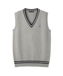 EASTBOY（イーストボーイ）の「メンズ ベスト ライン入り 綿 7G 男子 制服 学生服 中学 高校 スクール 中学生 高校生（ベスト）」