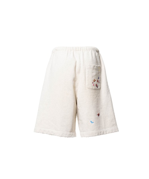 Maison MIHARA YASUHIRO(メゾンミハラヤスヒロ)の「Kids Sticker Printed Sweat Shorts(スウェットパンツ・メンズ・ブラック/ホワイト・44/46)」の3枚目の写真