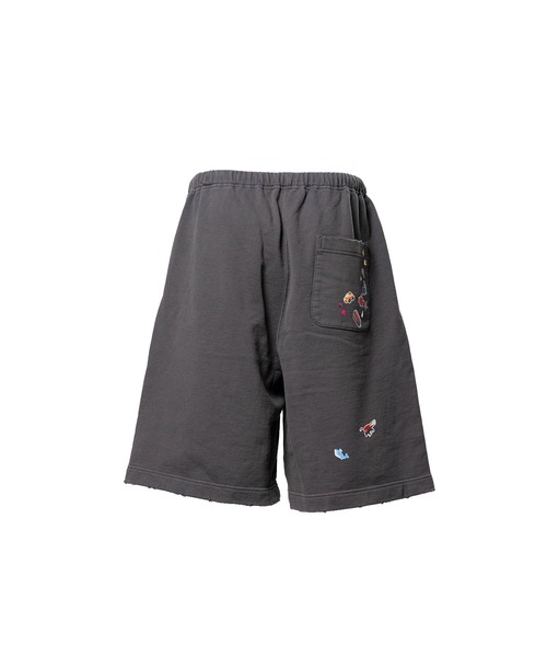 Maison MIHARA YASUHIRO(メゾンミハラヤスヒロ)の「Kids Sticker Printed Sweat Shorts(スウェットパンツ・メンズ・ブラック/ホワイト・44/46)」の10枚目の写真