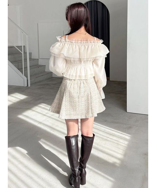 MERCURYDUO（マーキュリーデュオ）の「オフショルラッフルブラウス（シャツ/ブラウス・レディース・アイボリー/ピンク/ミント・FREE）」の22枚目の写真