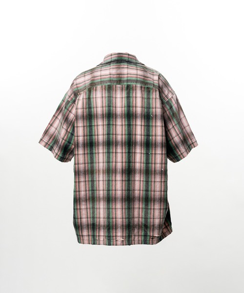 Maison MIHARA YASUHIRO(メゾンミハラヤスヒロ)の「Embellished Sticker Short Sleeve Check Shirt(シャツ/ブラウス・メンズ・ブラック/ピンク・46/44)」の14枚目の写真