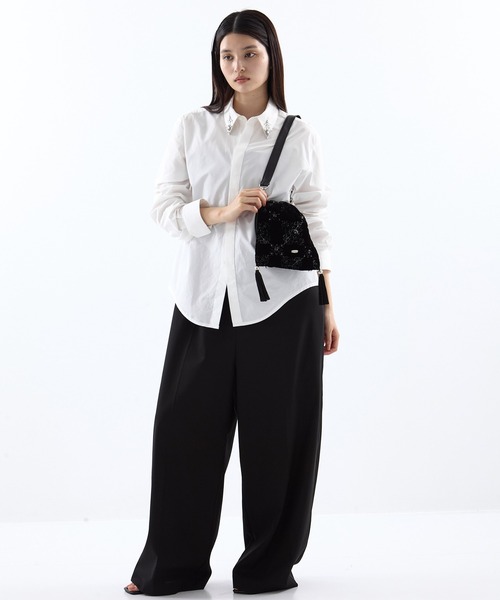 tanakadaisuke(タナカダイスケ)の「【tanakadaisuke/タナカダイスケ】palace tiles quilted drawstring bag/パレスタイルズキルテッドドローストリングバッグ(ショルダーバッグ・レディース・ブラック・FREE)」の3枚目の写真