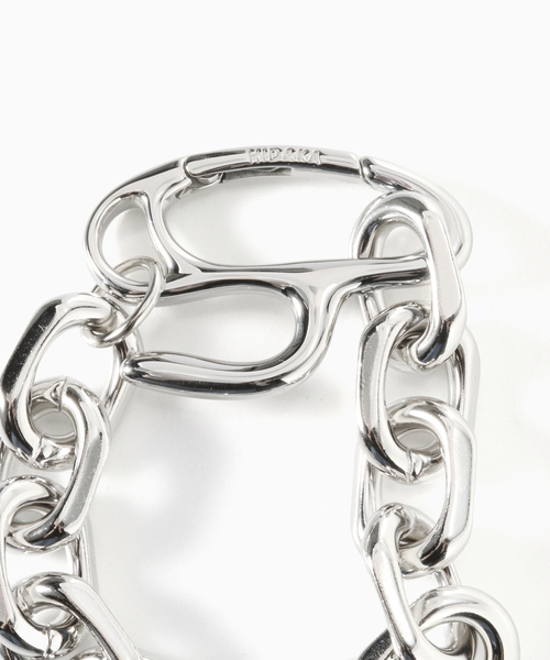 HIDAKA（ヒダカ）の「HIDAKA / ヒダカ "H" CHAIN BRACELET（ブレスレット・メンズ・シルバー・LARGE/MEDIUM）」の3枚目の写真