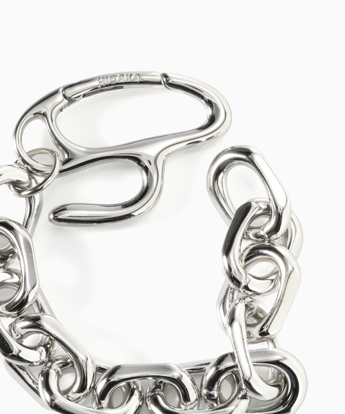 HIDAKA（ヒダカ）の「HIDAKA / ヒダカ "H" CHAIN BRACELET（ブレスレット・メンズ・シルバー・LARGE/MEDIUM）」の4枚目の写真