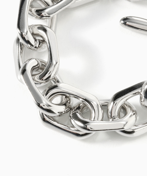 HIDAKA（ヒダカ）の「HIDAKA / ヒダカ "H" CHAIN BRACELET（ブレスレット・メンズ・シルバー・LARGE/MEDIUM）」の6枚目の写真