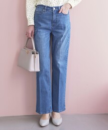 ANY SIS（エニィスィス）の「センタープレスセミフレア デニム（デニムパンツ）」