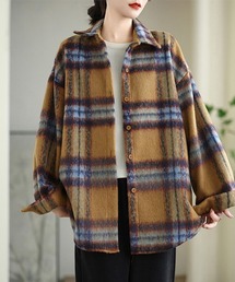 チェック柄シャツジャケット
