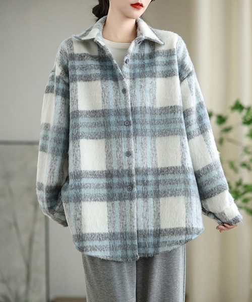 セール】チェック柄シャツジャケット（その他アウター）｜ONEP STAR