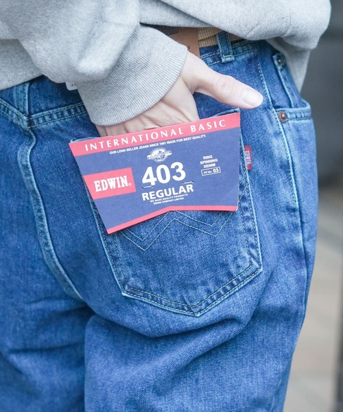 EDWIN(エドウィン)の「【EDWIN/エドウィン】【誇りの日本製・13.75oz】403 スタンダードストレート ストーンウォッシュ 原点回帰のRING糸(デニムパンツ・メンズ・スカイブルー・31inch/30inch/29inch/28inch/36inch/35inch/34inch/33inch/32inch)」の1枚目の写真