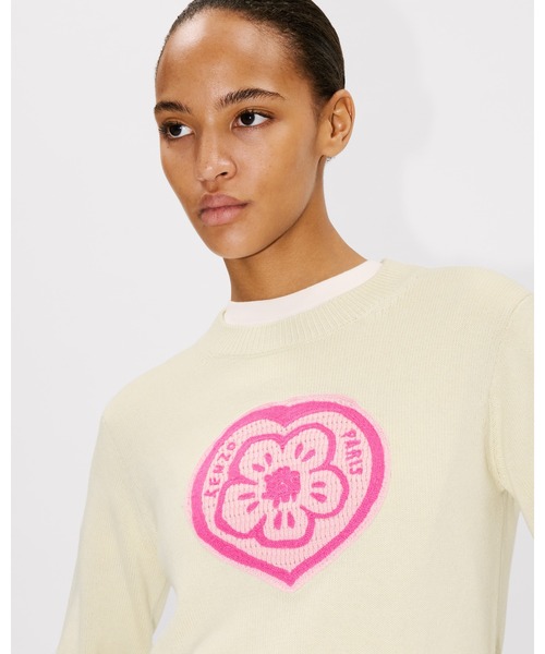 'KENZO Boke Heart' ジャンパー イン コットン ウール