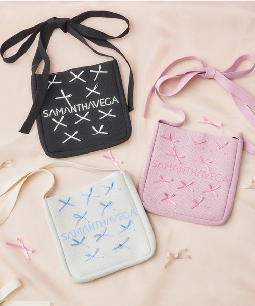 SAMANTHAVEGA(サマンサベガ)の「ニットショルダーバッグ(ショルダーバッグ・レディース・ブラック/ホワイト/ピンク・FREE)」の10枚目の写真