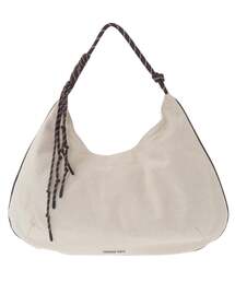 ROPE HANDLE LINEN SHOULDER BAG